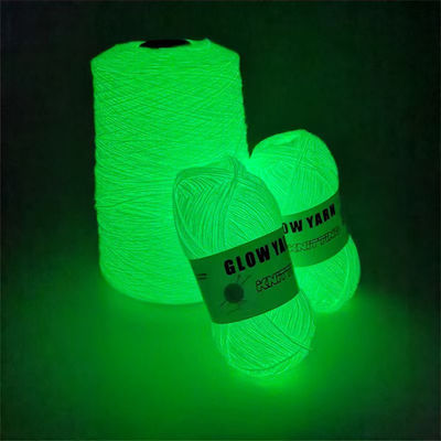 150D 2mm Glow Dark Yarn πράσινη λάμψη στο σκούρο πλέξιμο μαλλί